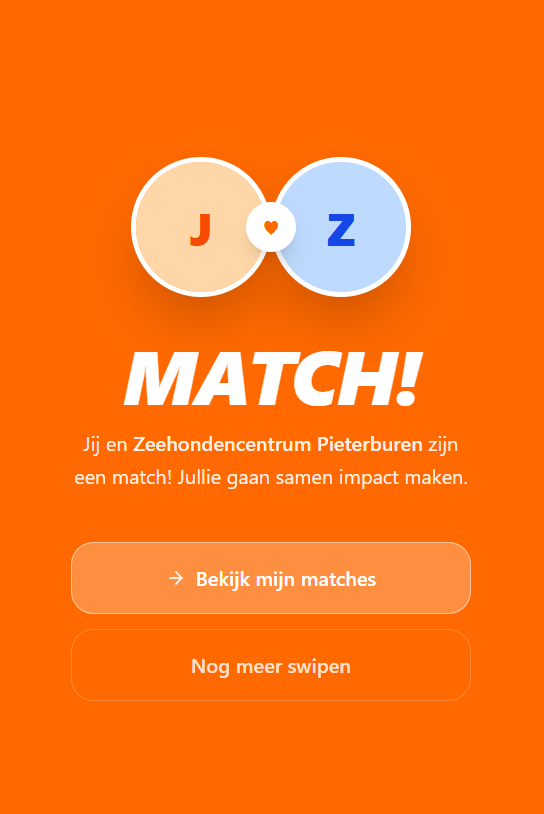 Vrijwilligersmatch app